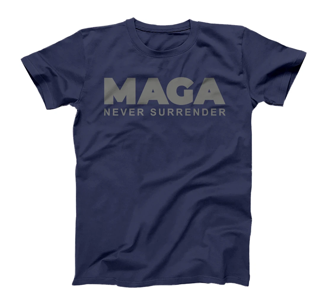 Dark Color President Trump MAGA Never Surrender USA 4th July Premium T-Shirt