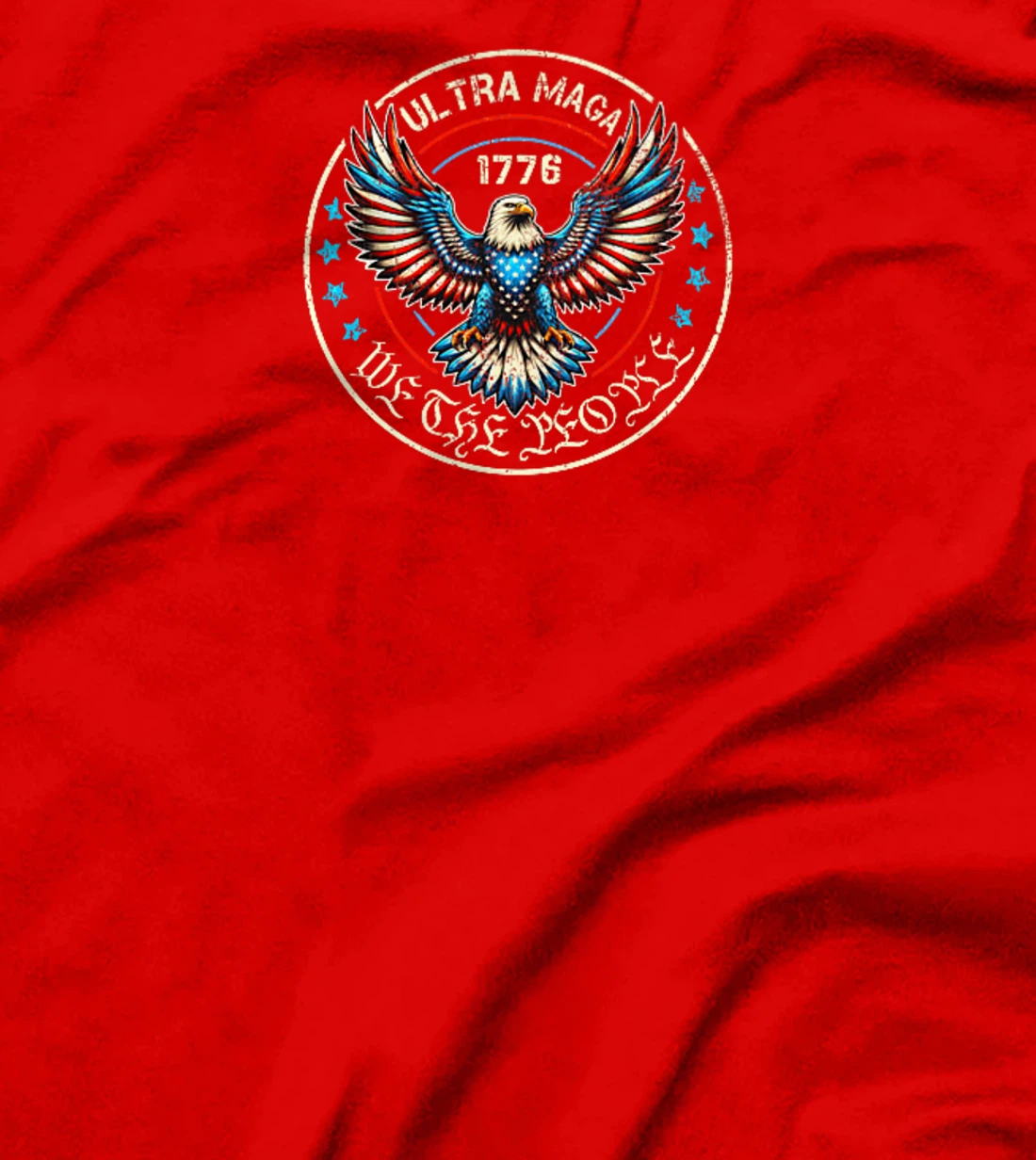 Vintage USA Flag Ultra Maga Gun USA 4th Of July Trump 2024 Premium T-Shirt