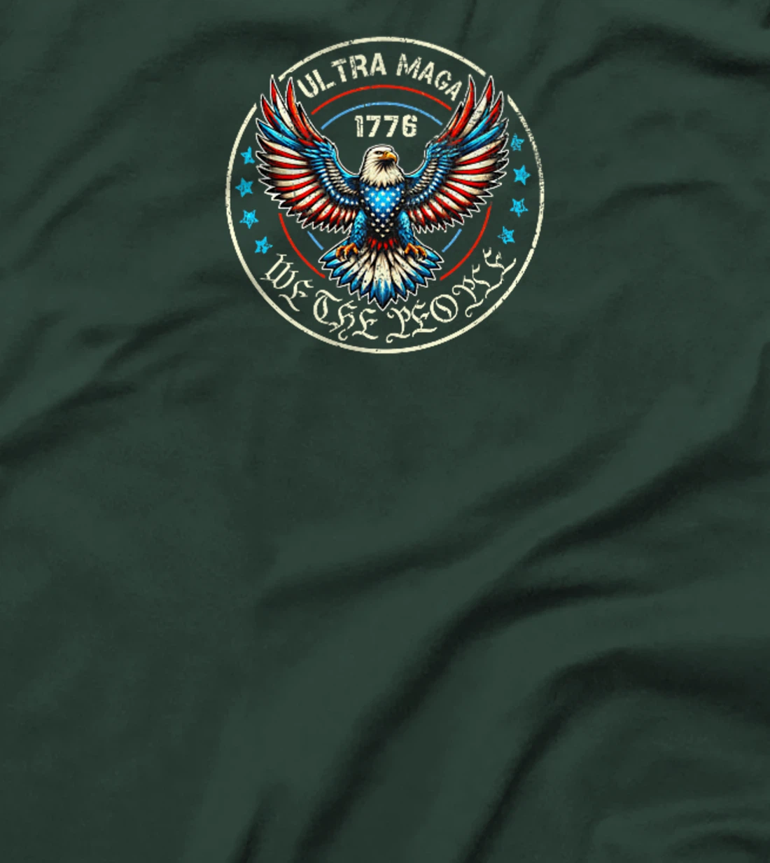 Vintage USA Flag Ultra Maga Gun USA 4th Of July Trump 2024 Premium T-Shirt