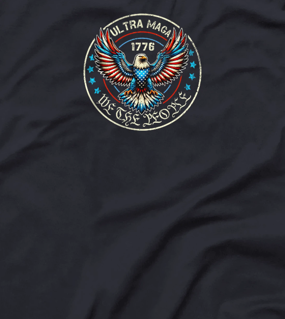 Vintage USA Flag Ultra Maga Gun USA 4th Of July Trump 2024 Premium T-Shirt