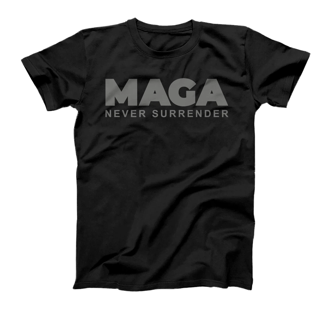 Dark Color President Trump MAGA Never Surrender USA 4th July Premium T-Shirt
