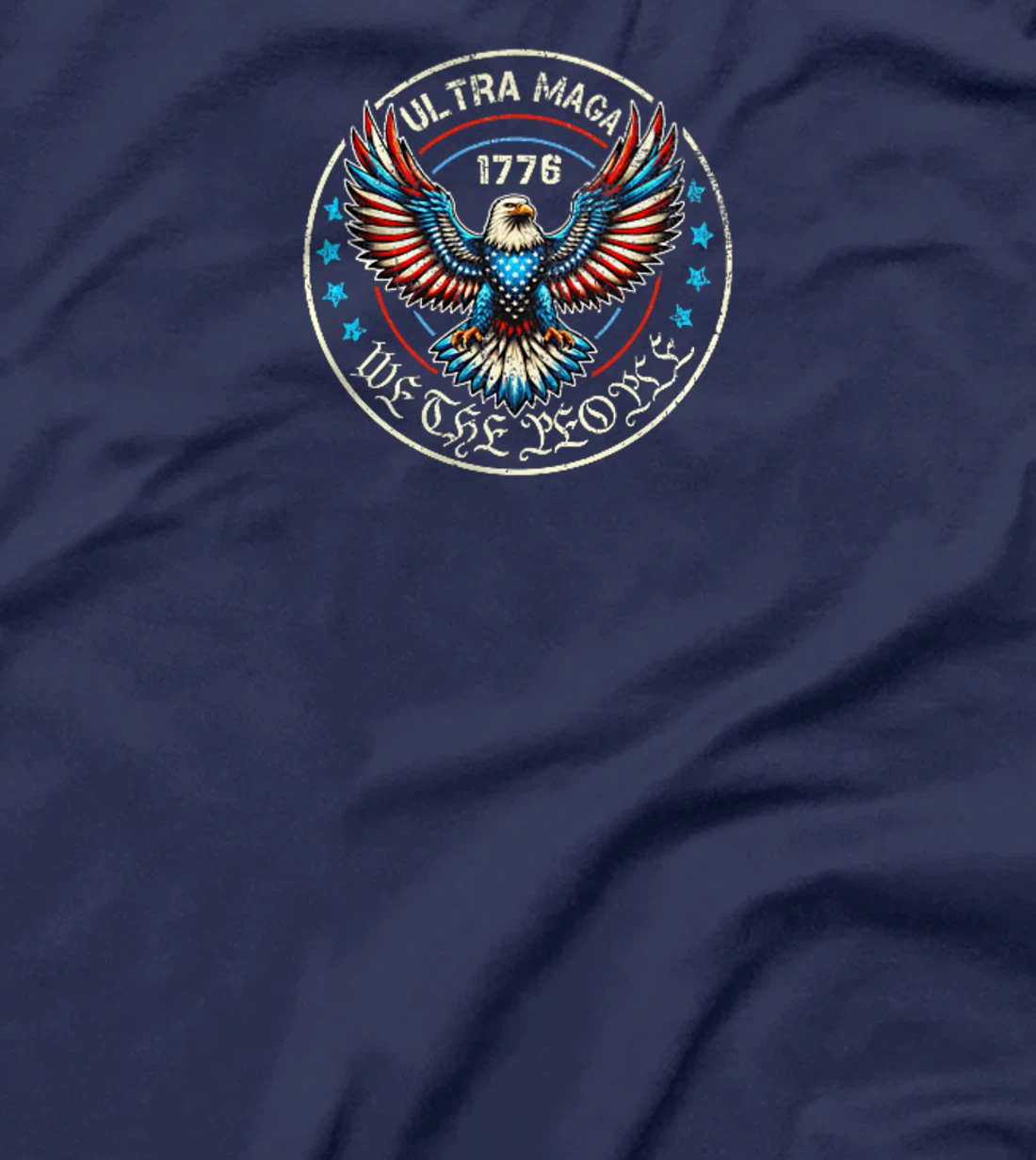 Vintage USA Flag Ultra Maga Gun USA 4th Of July Trump 2024 Premium T-Shirt