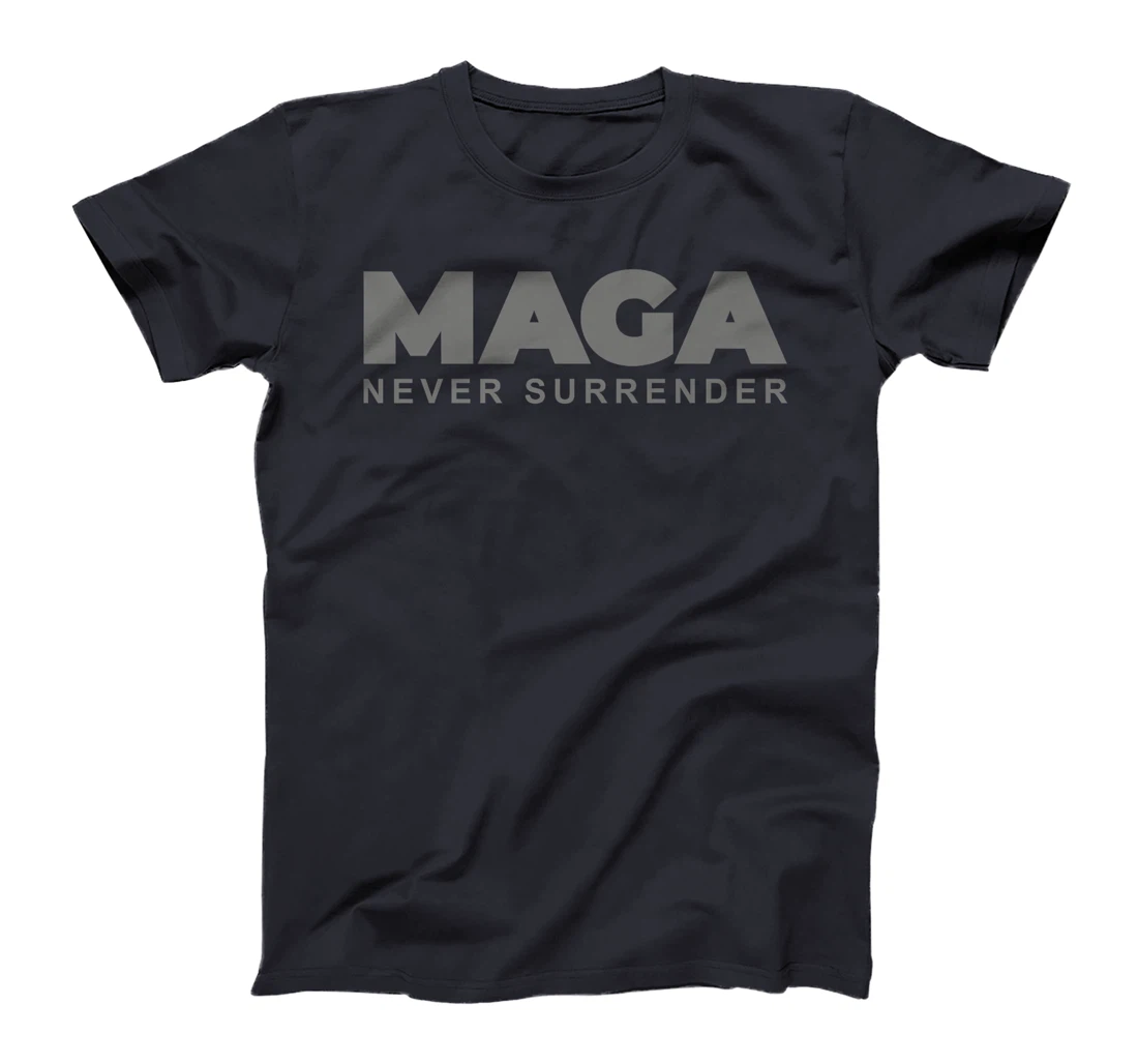 Dark Color President Trump MAGA Never Surrender USA 4th July Premium T-Shirt