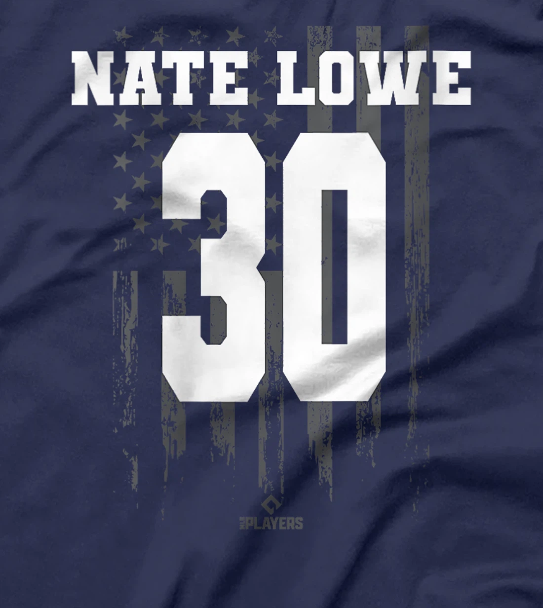 Womens Nate Lowe Vintage Flag Baseball Texas American Flag T-Shirt