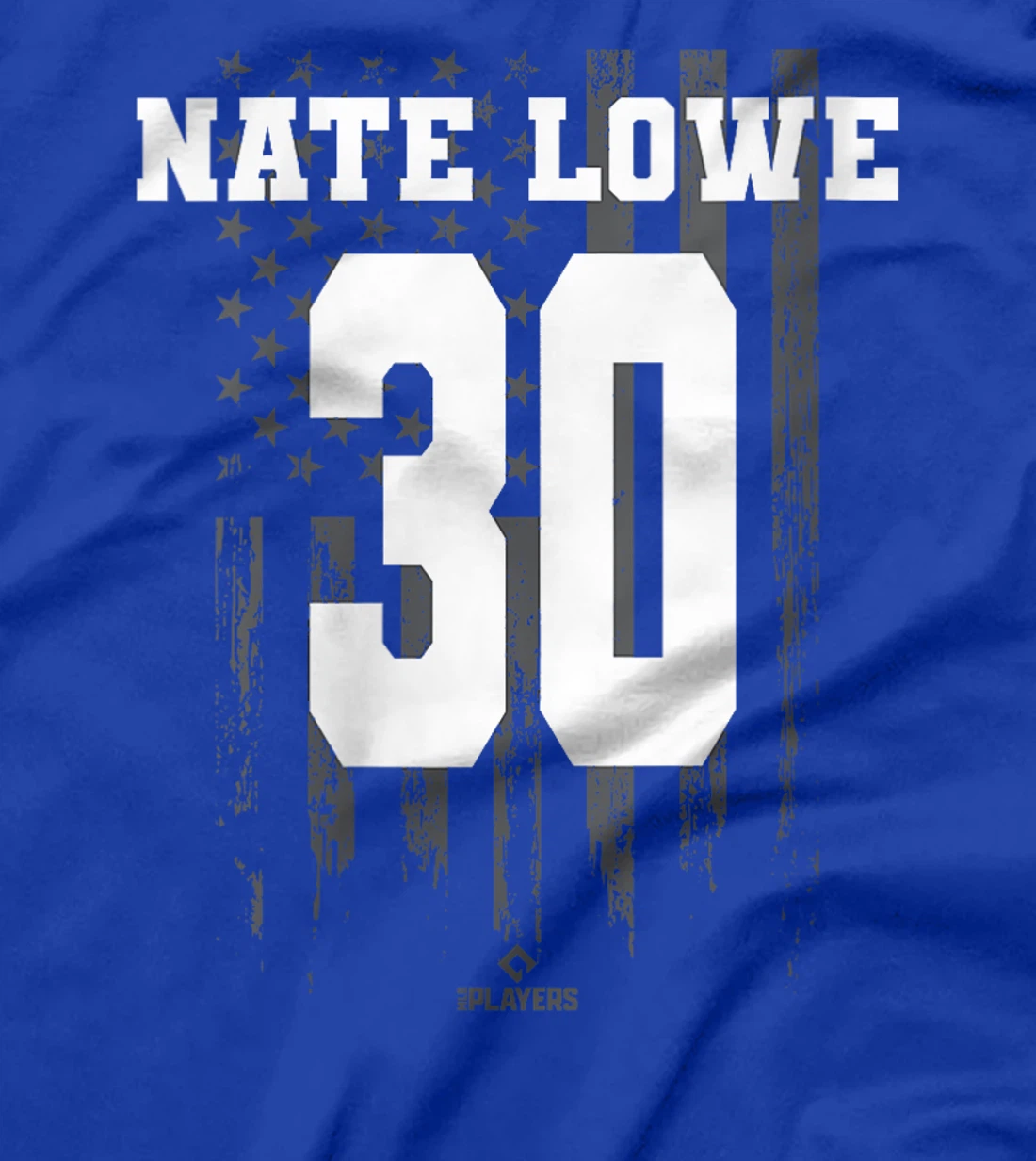 Womens Nate Lowe Vintage Flag Baseball Texas American Flag T-Shirt