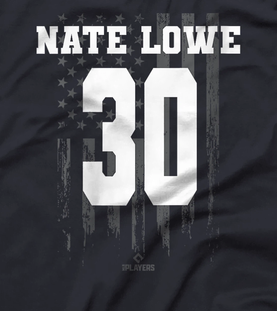 Womens Nate Lowe Vintage Flag Baseball Texas American Flag T-Shirt