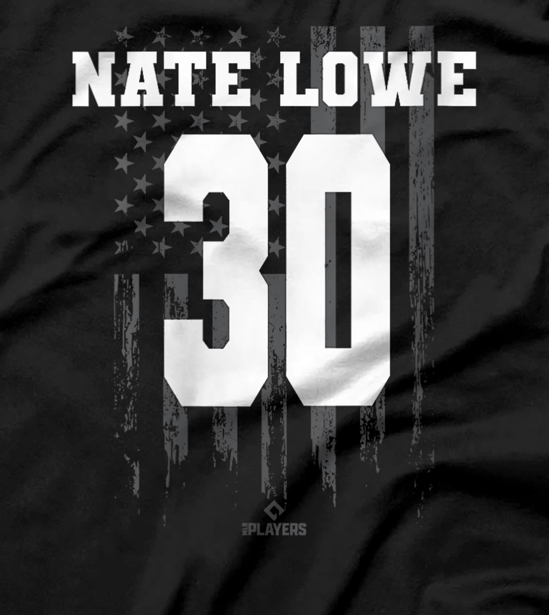 Womens Nate Lowe Vintage Flag Baseball Texas American Flag T-Shirt