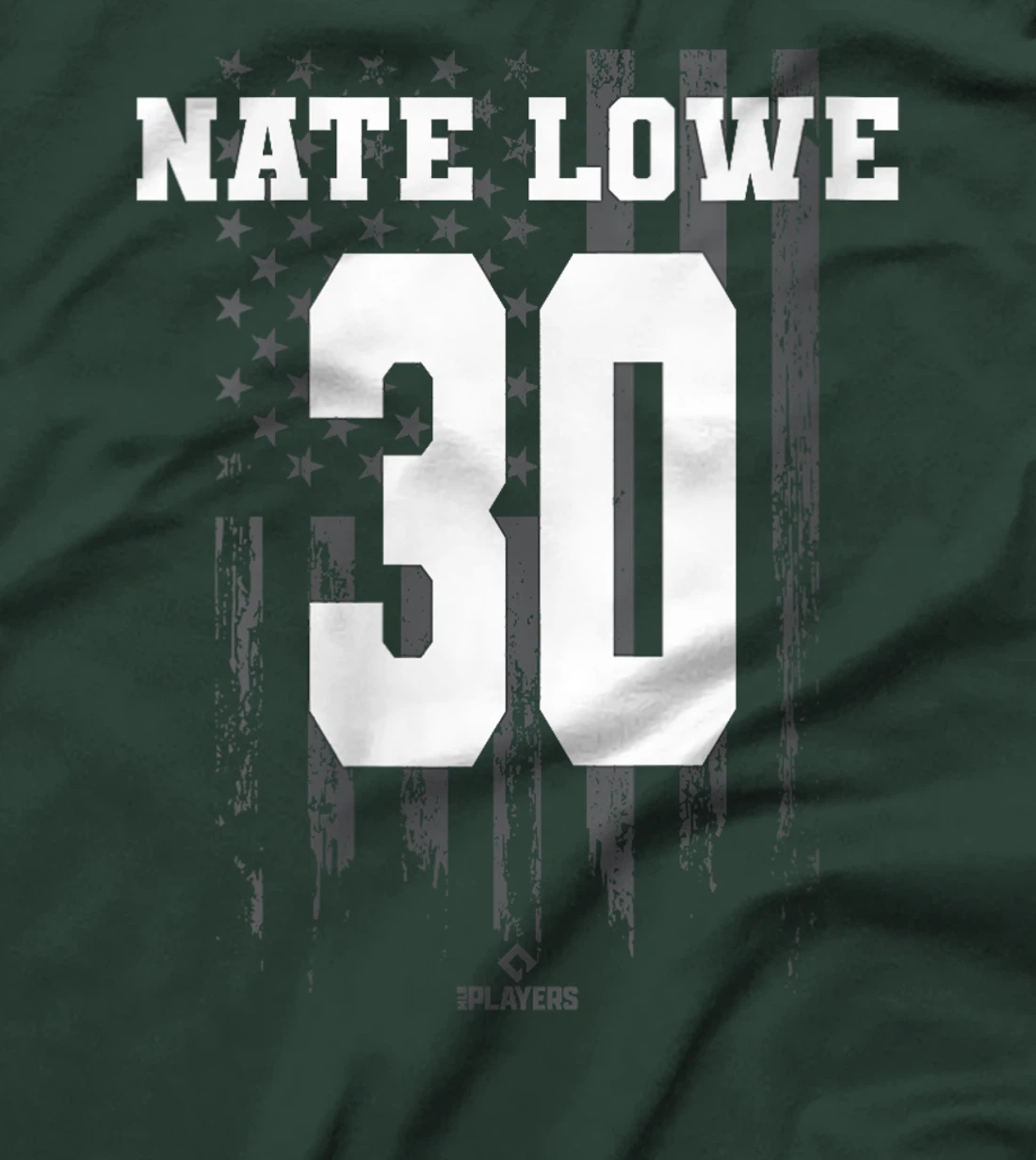 Womens Nate Lowe Vintage Flag Baseball Texas American Flag T-Shirt
