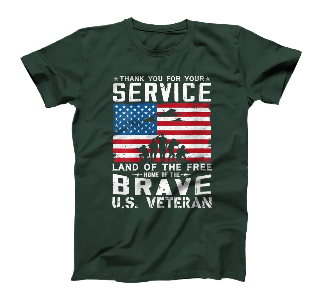 Womens Home Of The Free Because Of The Brave Veteran T-Shirt