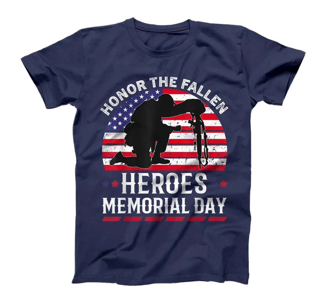 Honor The Fallen Heroes Memorial Day Veteran Military T-Shirt
