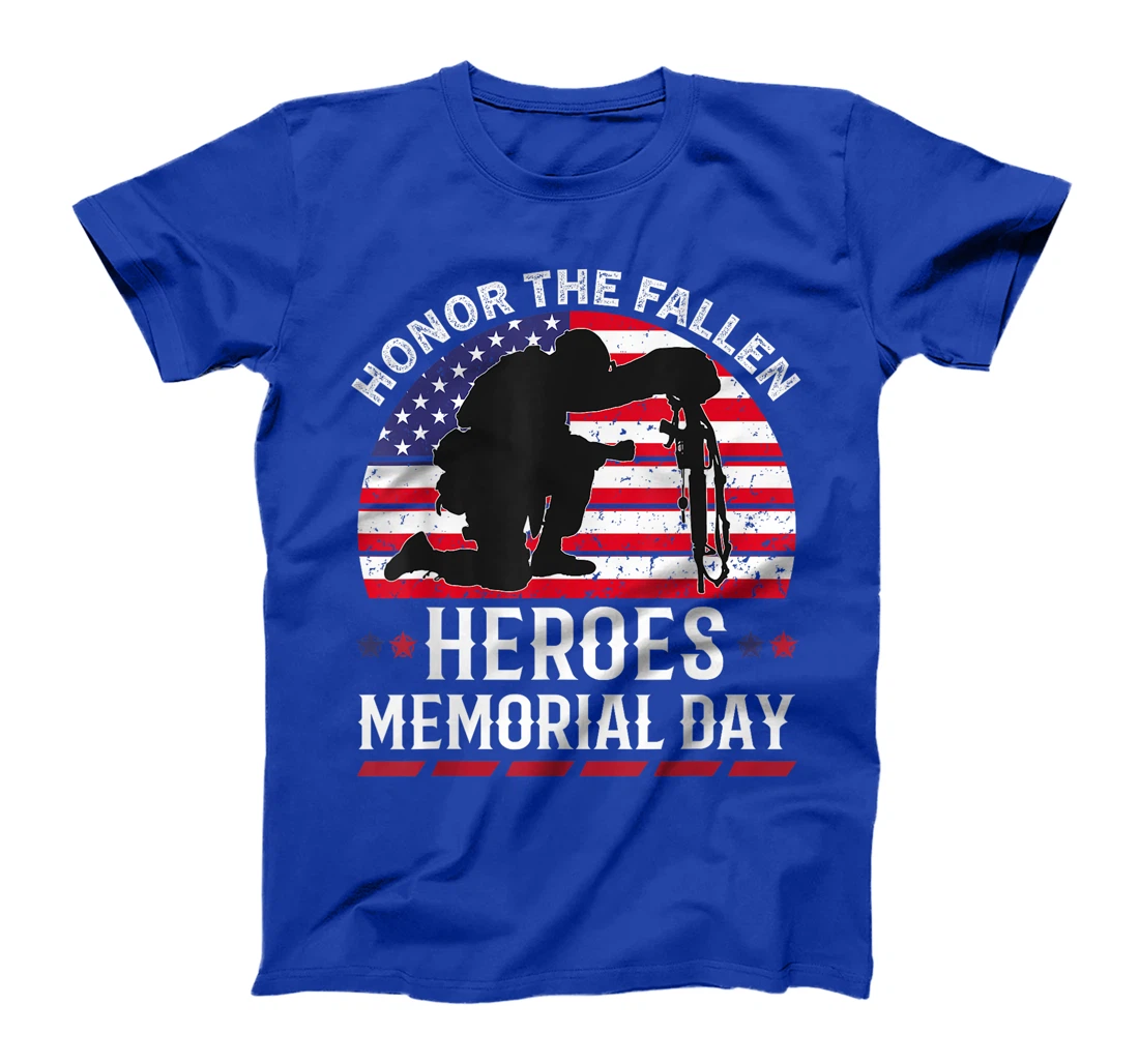 Honor The Fallen Heroes Memorial Day Veteran Military T-Shirt