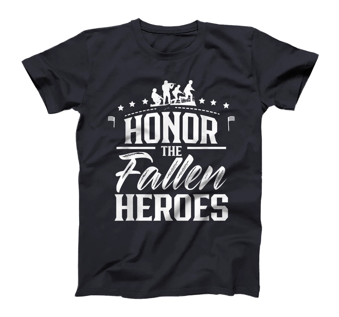 Womens Honor The Fallen Heroes Memorial Day Military Veteran T-Shirt