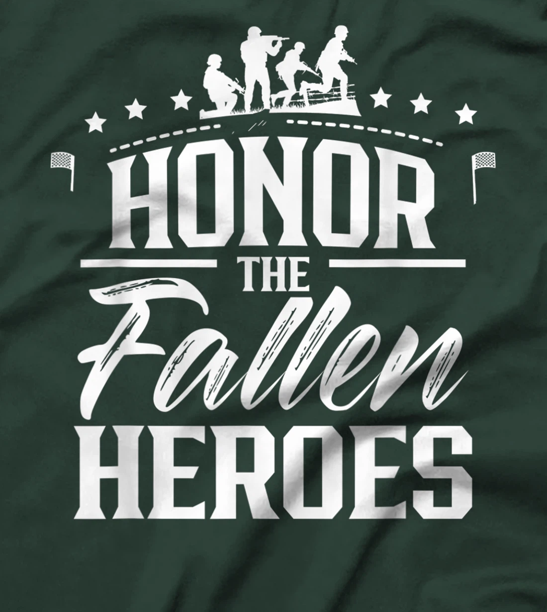 Womens Honor The Fallen Heroes Memorial Day Military Veteran T-Shirt