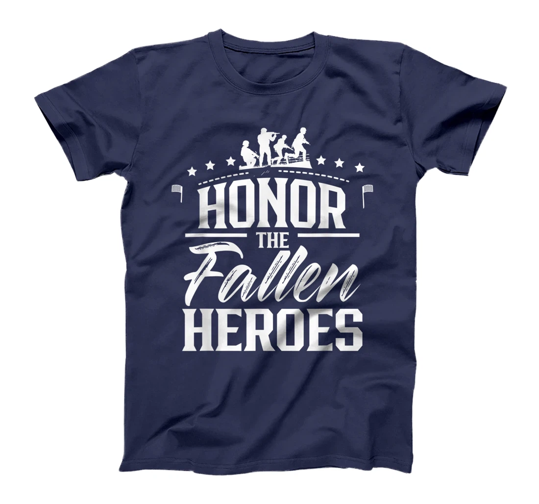 Womens Honor The Fallen Heroes Memorial Day Military Veteran T-Shirt