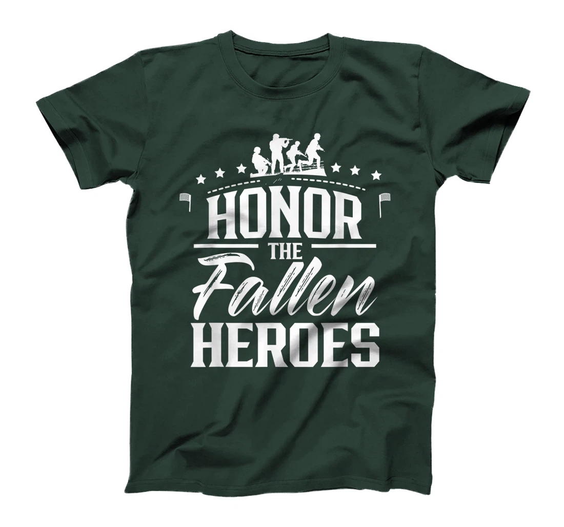 Honor The Fallen Heroes Memorial Day Military Veteran T-Shirt