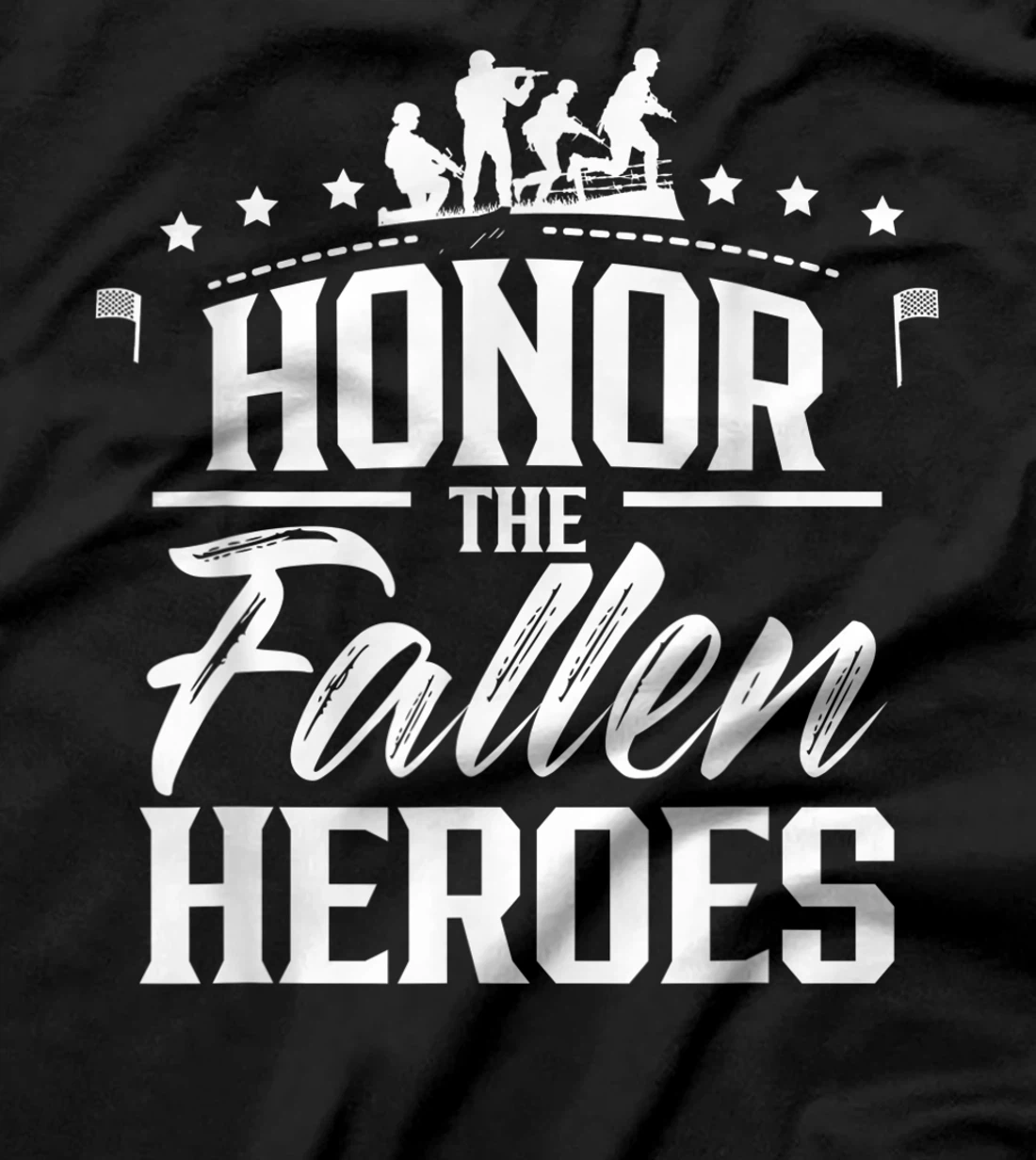 Womens Honor The Fallen Heroes Memorial Day Military Veteran T-Shirt