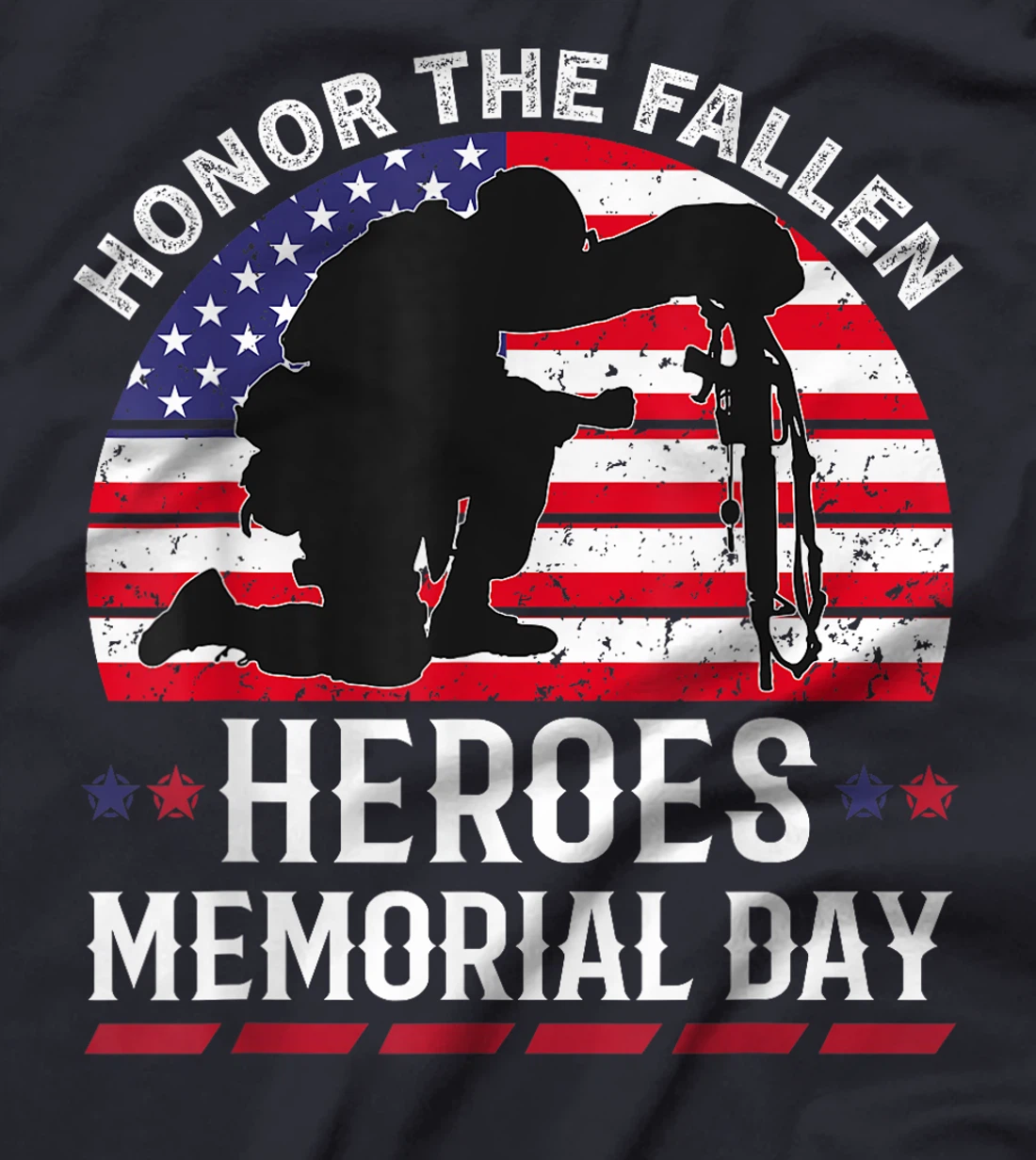 Honor The Fallen Heroes Memorial Day Veteran Military T-Shirt
