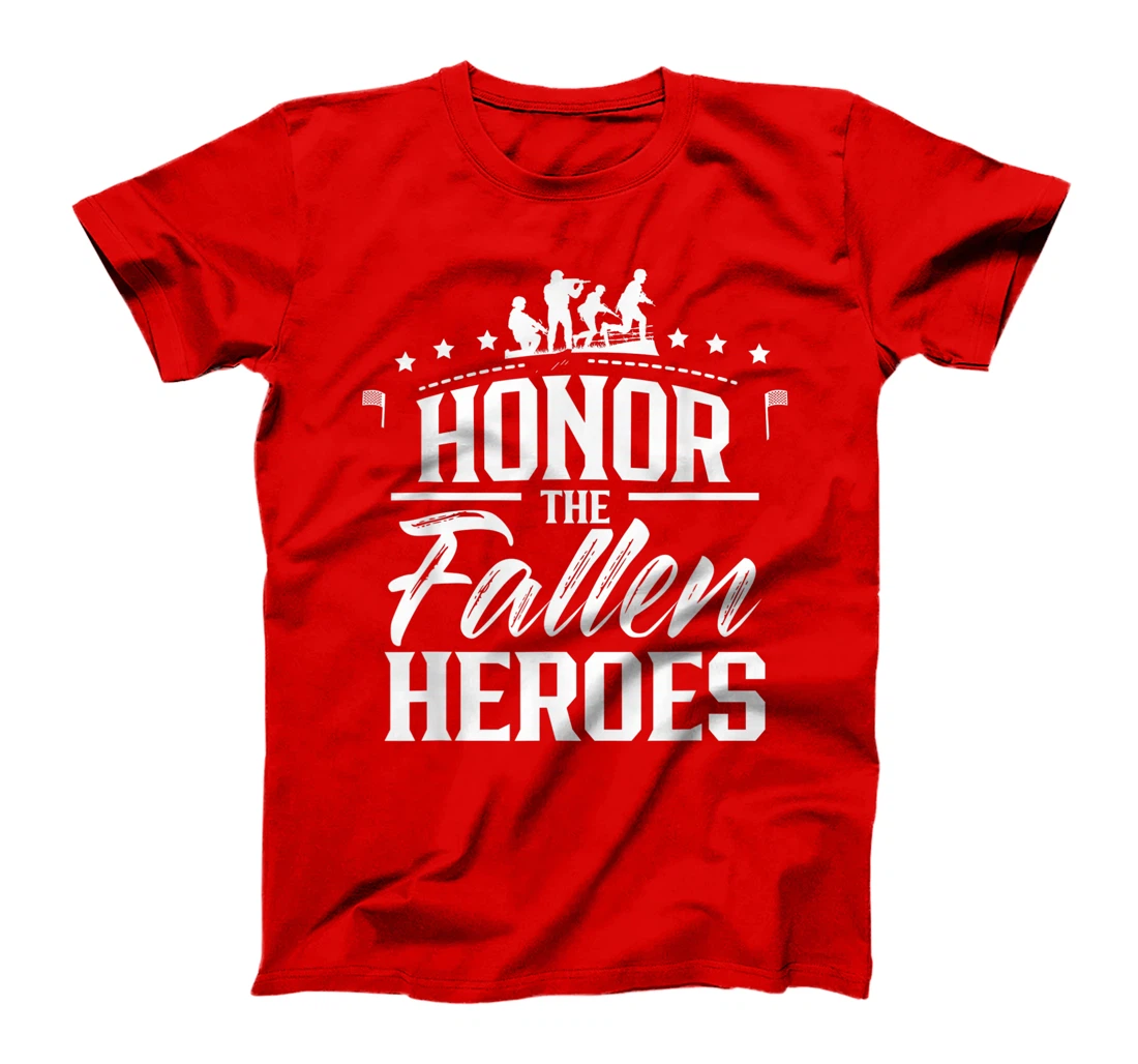 Womens Honor The Fallen Heroes Memorial Day Military Veteran T-Shirt