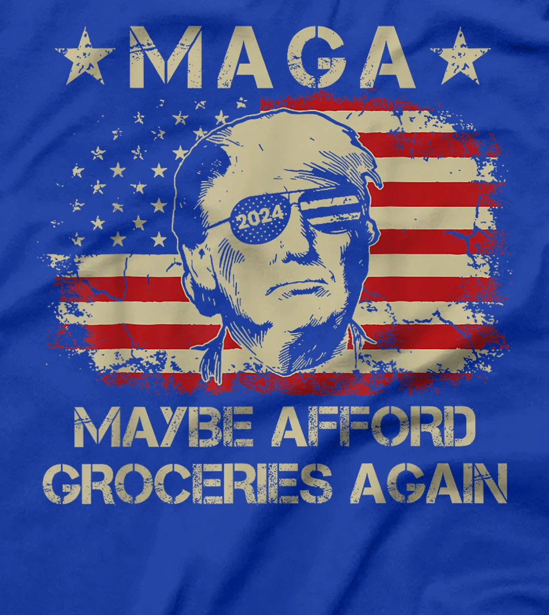 MAGA 2024 Maybe Afford Groceries Again Retro Trump 2024 T-Shirt