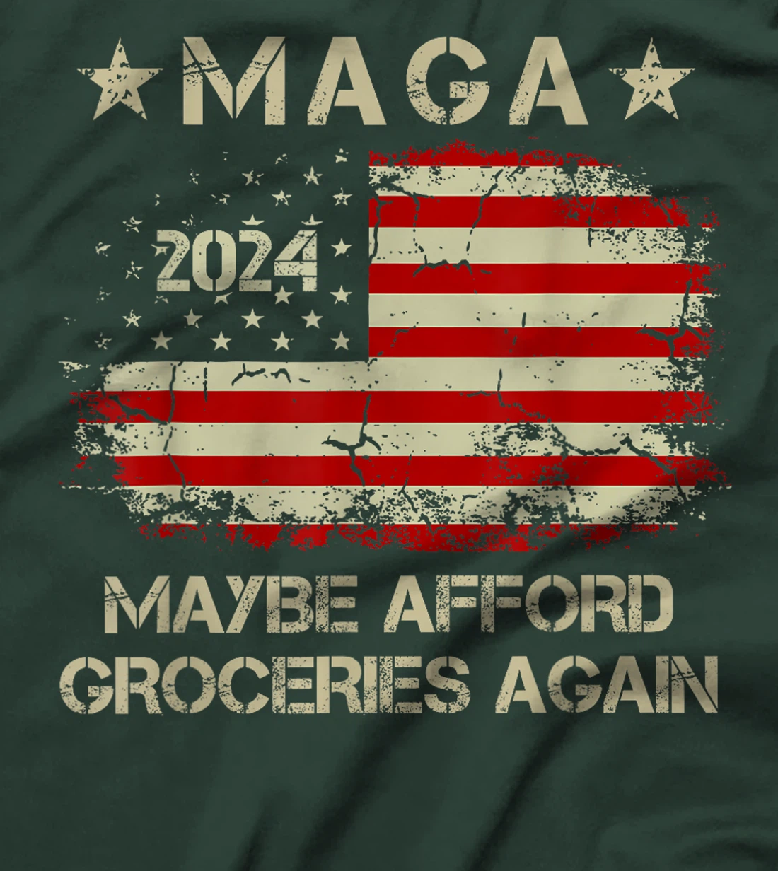 MAGA 2024 Maybe Afford Groceries Again Retro Trump 2024 T-Shirt