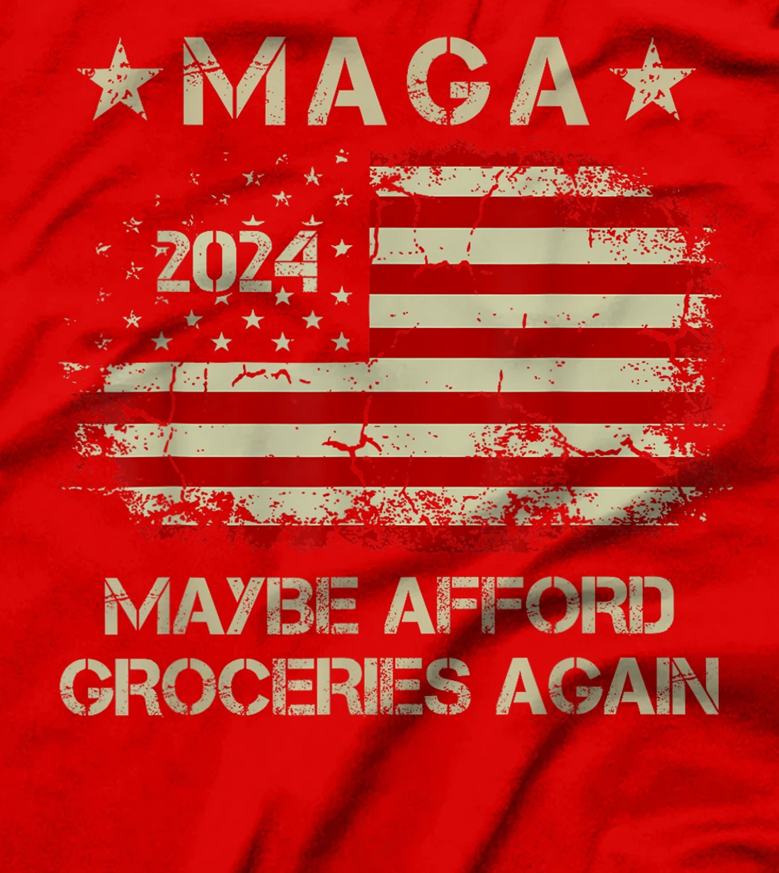 MAGA 2024 Maybe Afford Groceries Again Retro Trump 2024 T-Shirt