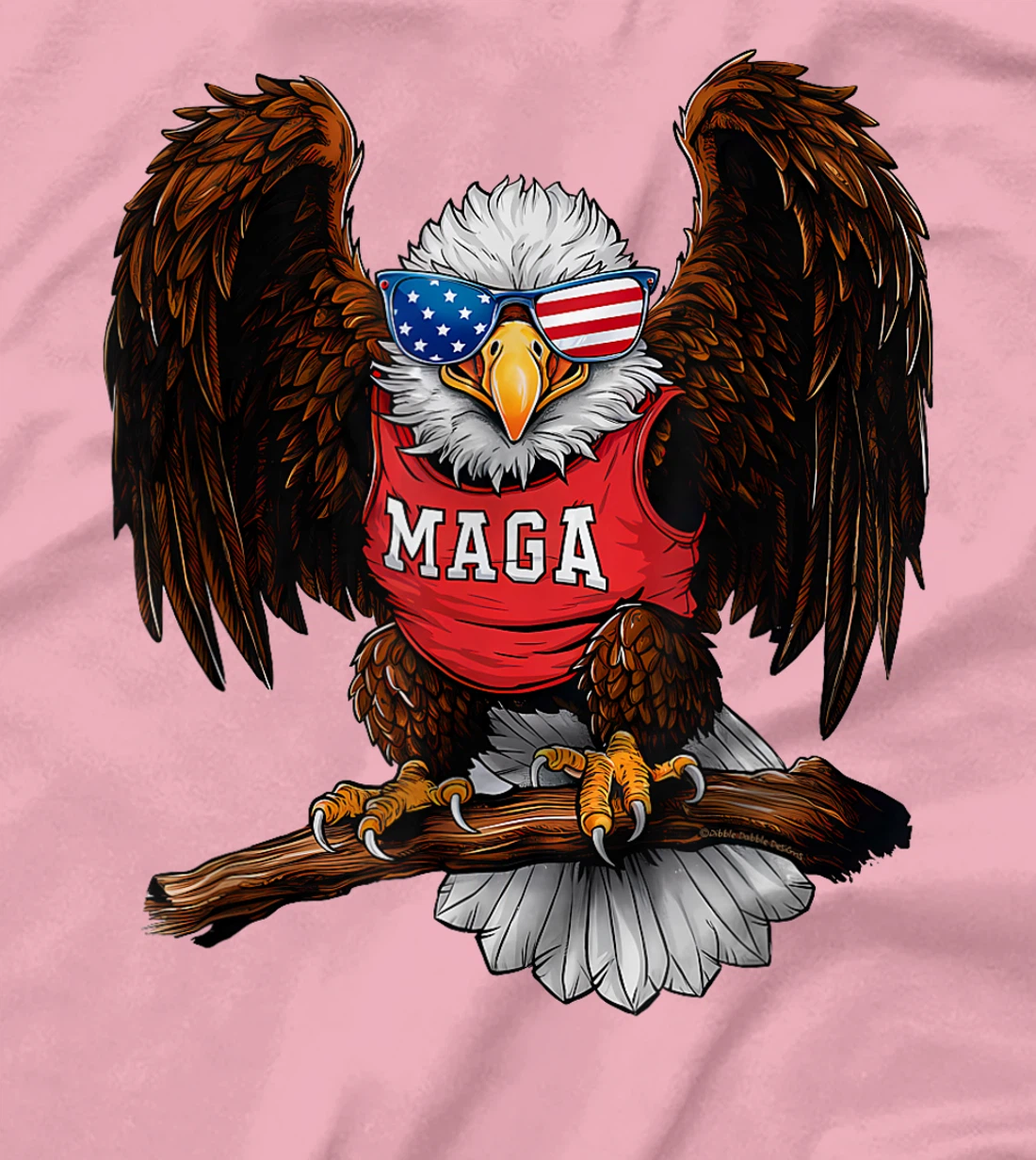 Strong American Patriotic Eagle MAGA USA Trump 2024 T-Shirt
