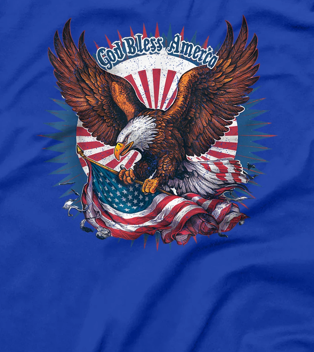 4th Of July Eagle USA American Flag God Bless America T-Shirt