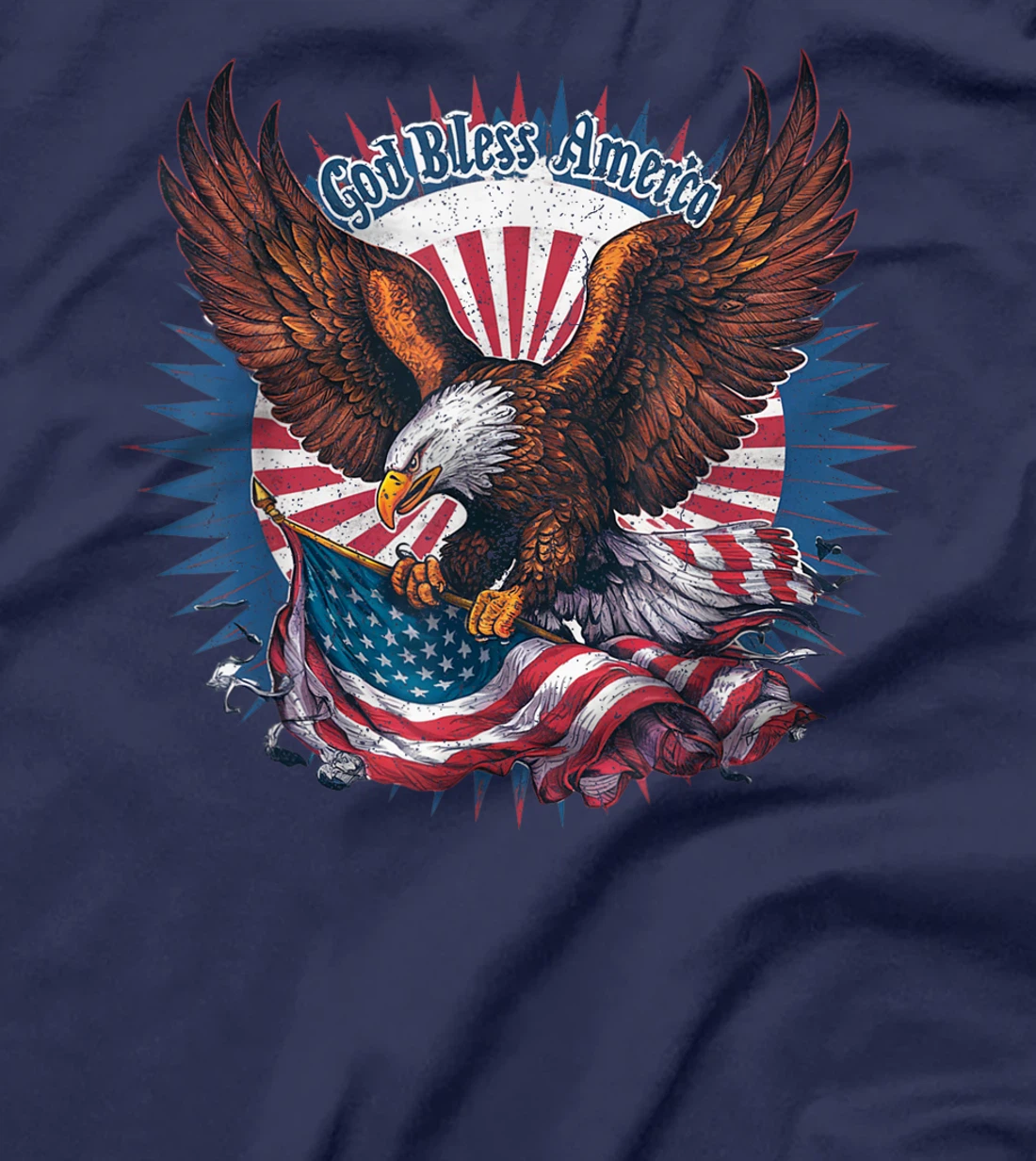 4th Of July Eagle USA American Flag God Bless America T-Shirt