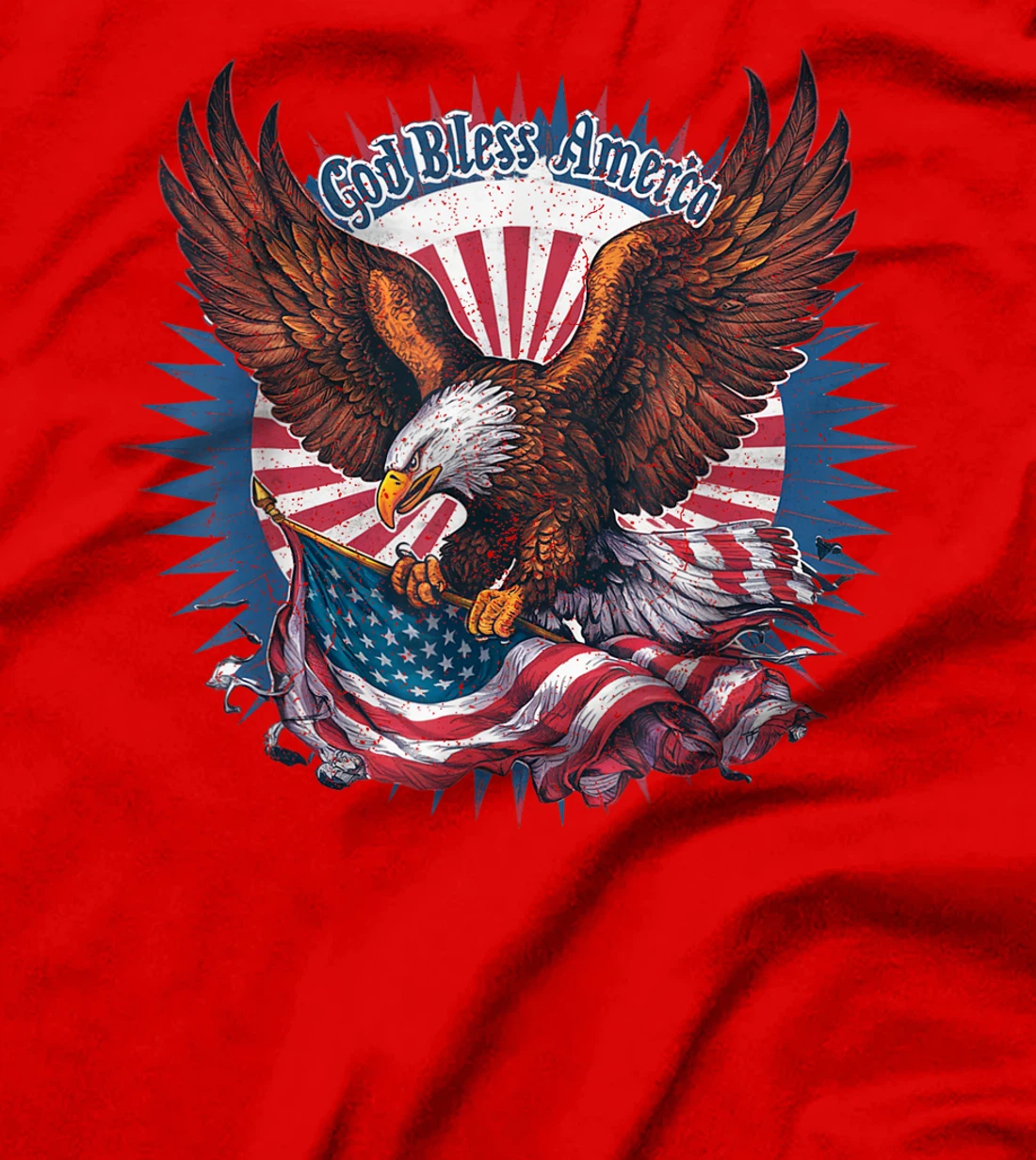 4th Of July Eagle USA American Flag God Bless America T-Shirt