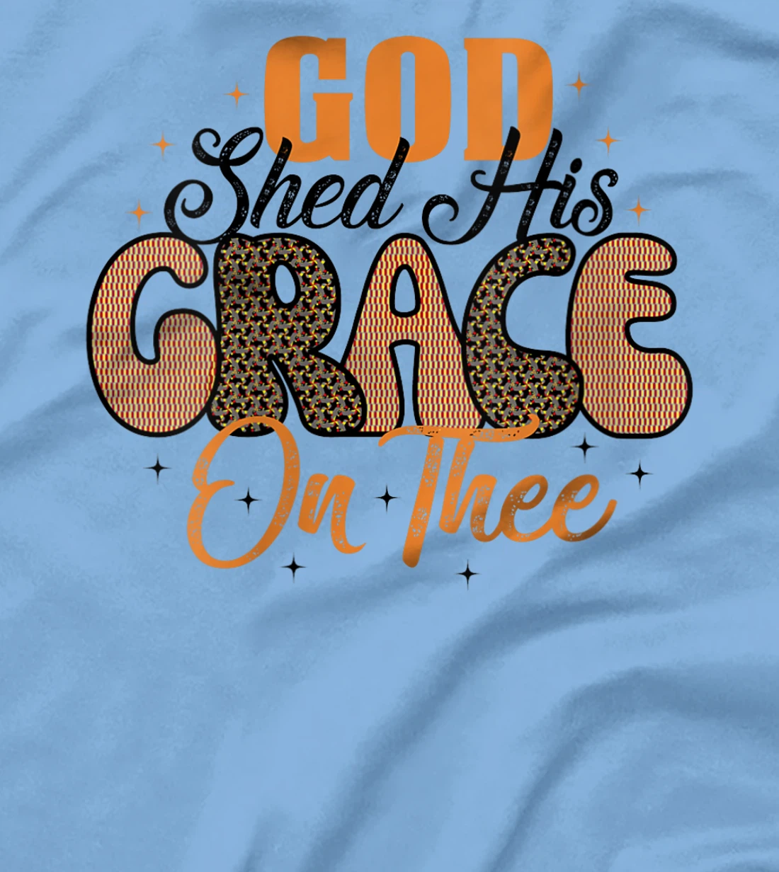 Womens Christian 4th of July God Shed His Grace On Thee 4th Of July T-Shirt