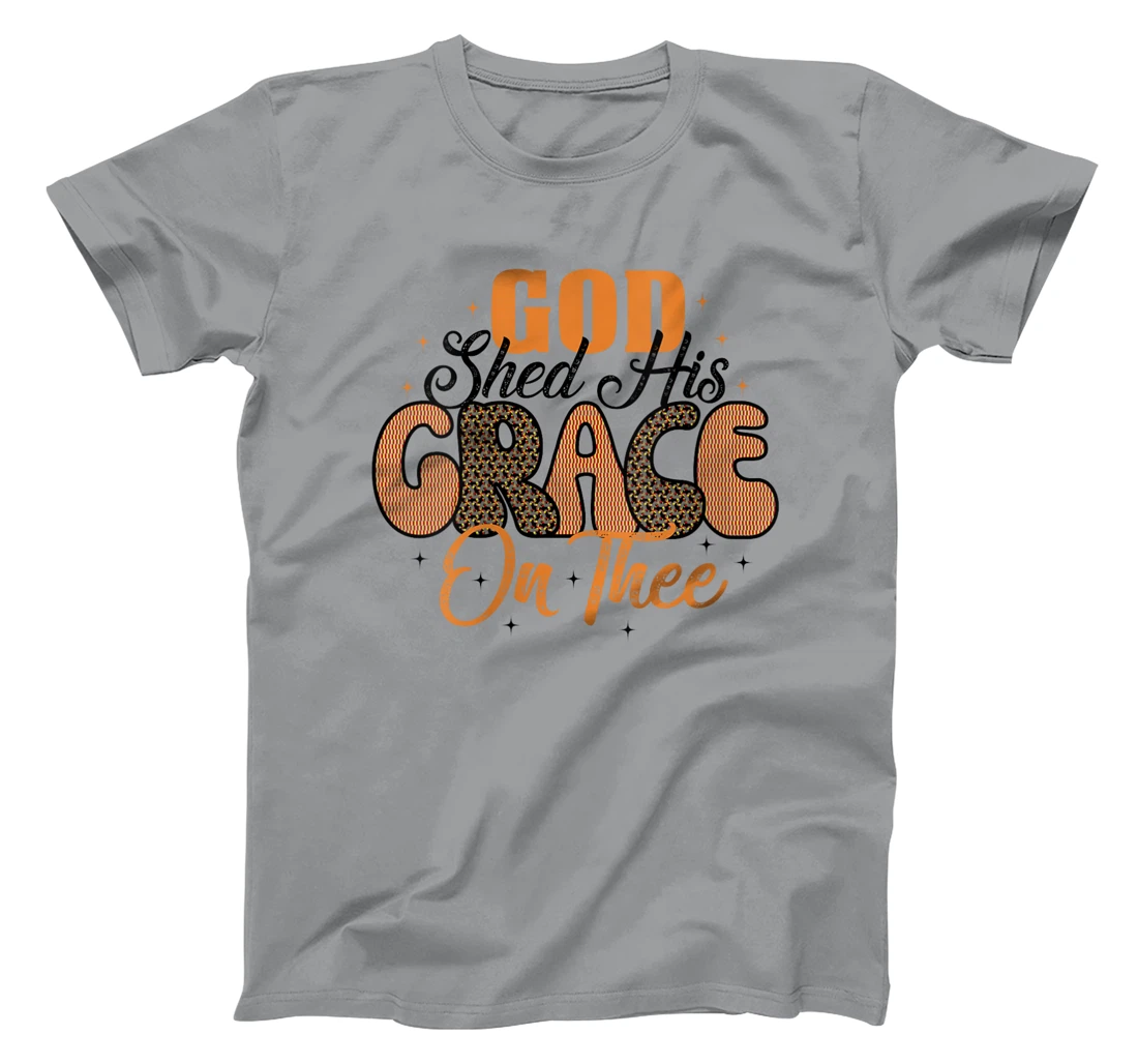 Womens Christian 4th of July God Shed His Grace On Thee 4th Of July T-Shirt