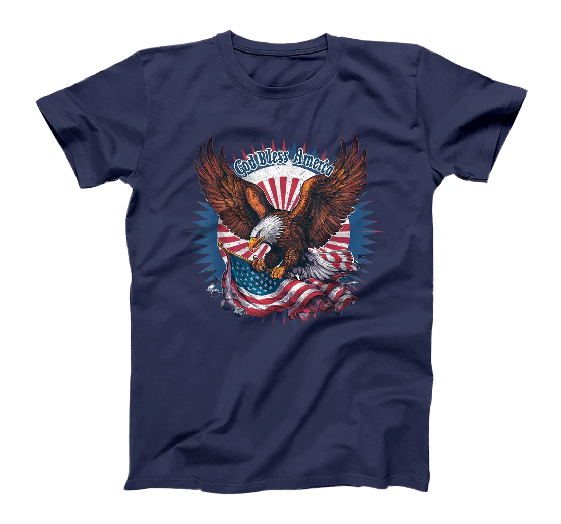 4th Of July Eagle USA American Flag God Bless America T-Shirt