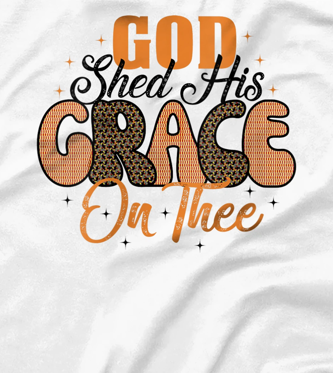 Womens Christian 4th of July God Shed His Grace On Thee 4th Of July T-Shirt