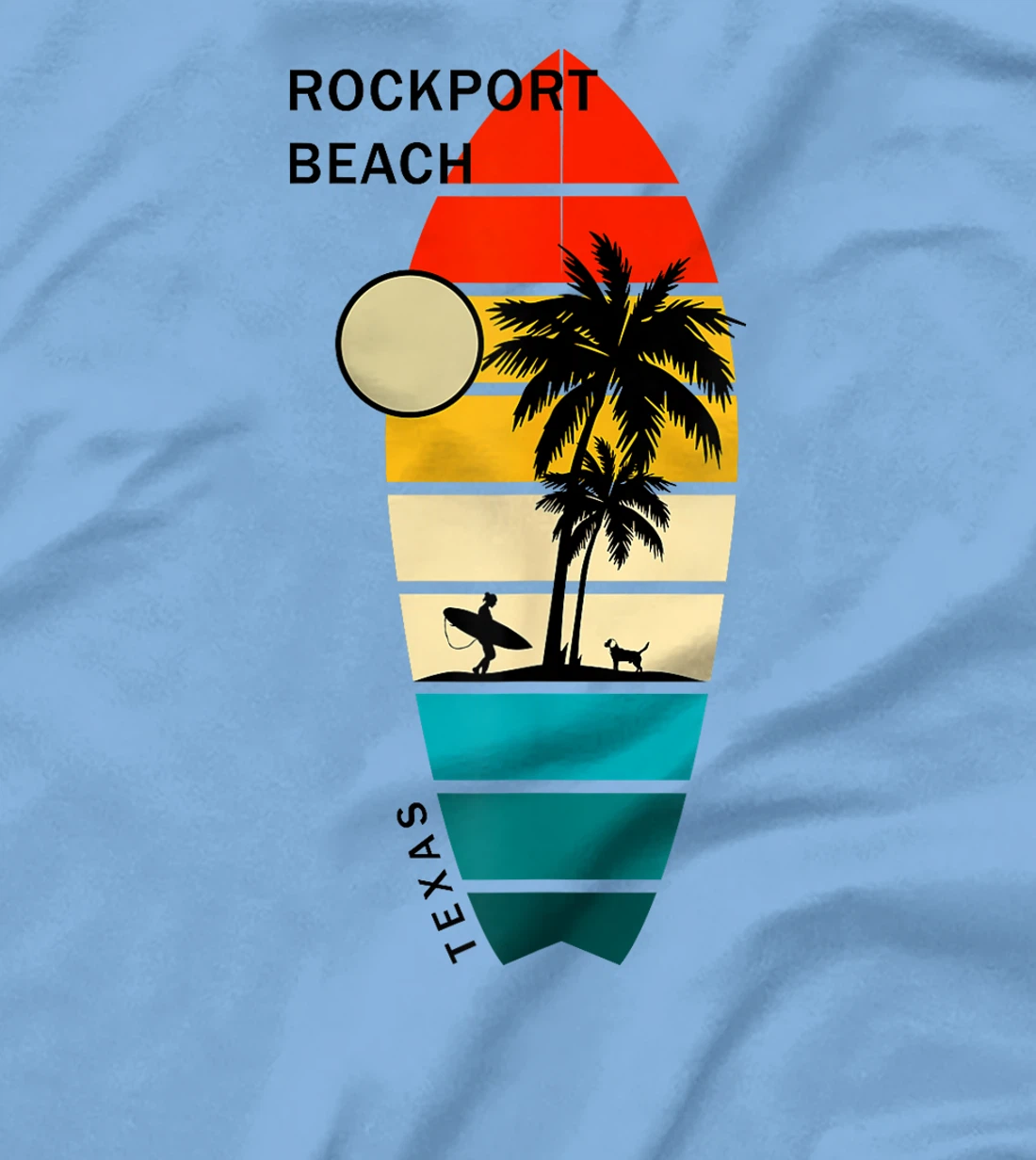 Retro Rockport Beach Texas Surfboarders Surfers T-Shirt