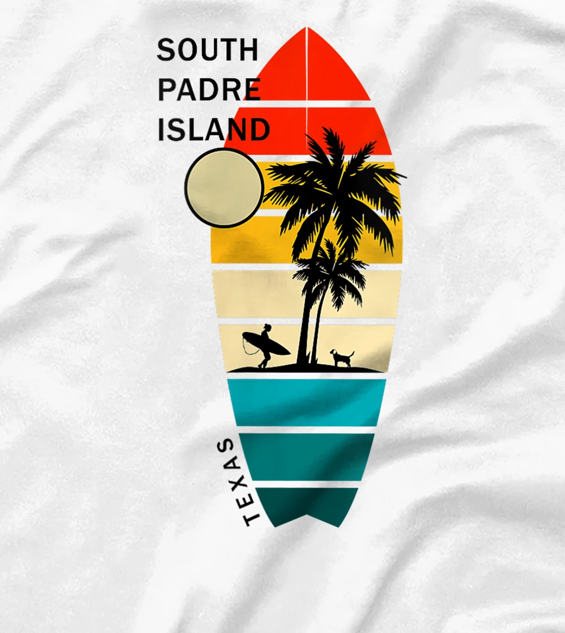 Womens Retro South Padre Island Beach Texas Surfboarders Surfers T-Shirt