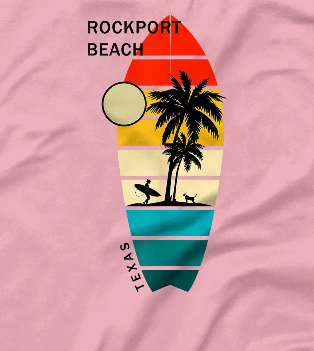 Retro Rockport Beach Texas Surfboarders Surfers T-Shirt