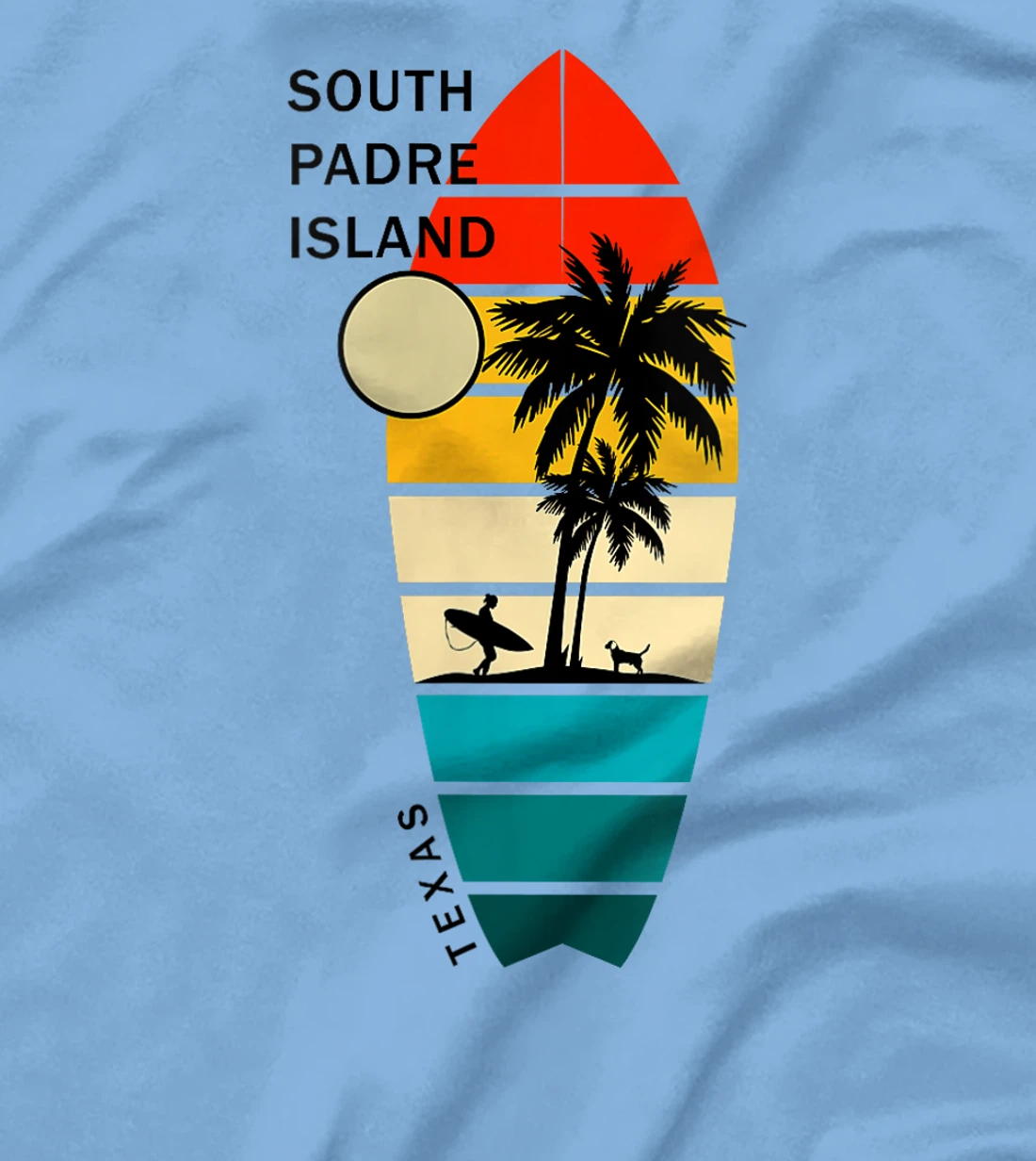 Womens Retro South Padre Island Beach Texas Surfboarders Surfers T-Shirt