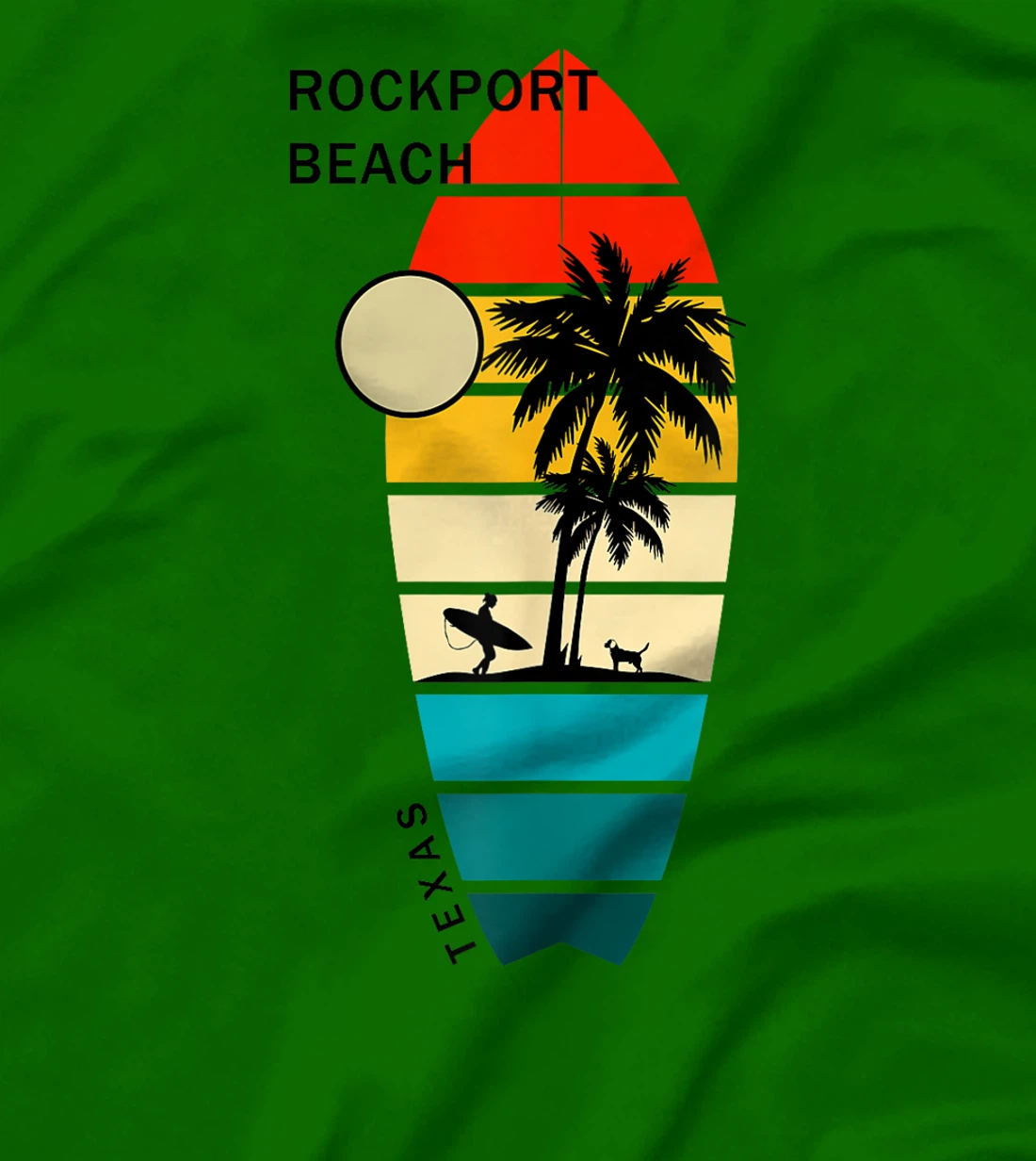 Retro Rockport Beach Texas Surfboarders Surfers T-Shirt