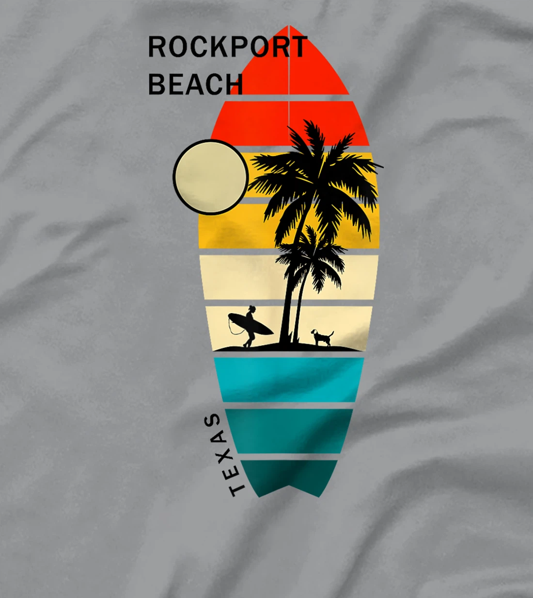 Retro Rockport Beach Texas Surfboarders Surfers T-Shirt