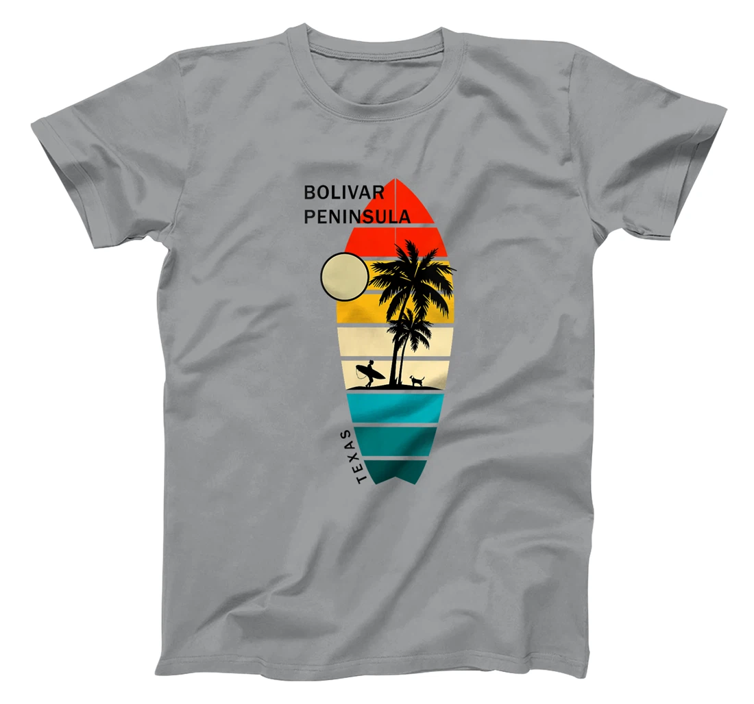 Womens Retro Bolivar Peninsula Texas Surfboarders Surfers T-Shirt