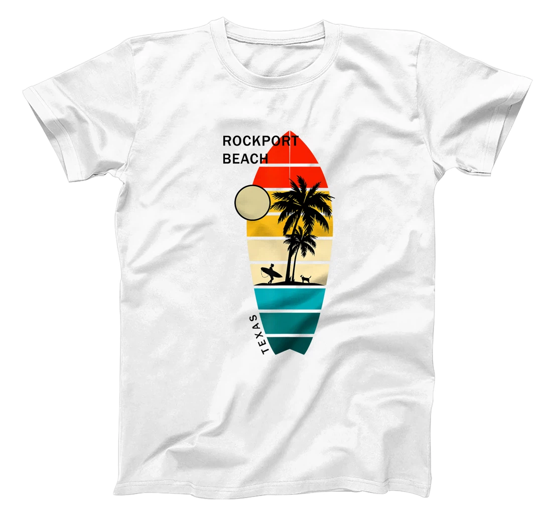 Retro Rockport Beach Texas Surfboarders Surfers T-Shirt