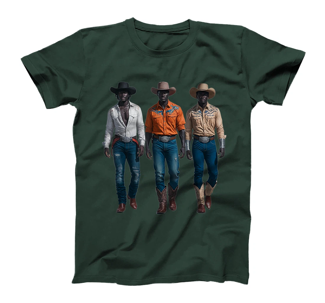 Black Cowboy Western Rodeo Melanin Black History Texas T-Shirt