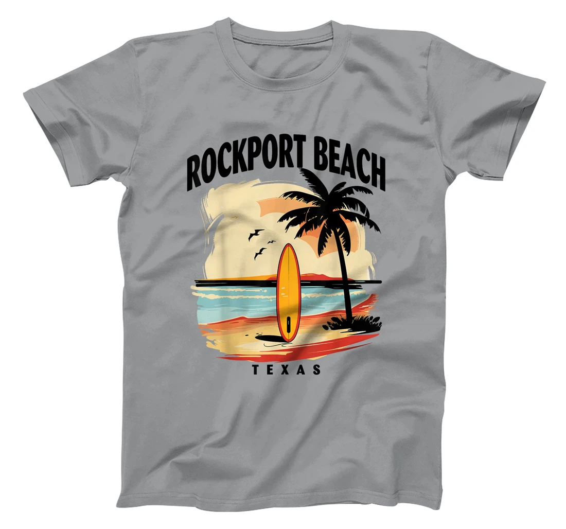 Rockport Beach Texas Surfboard Surfing Men Women T-Shirt
