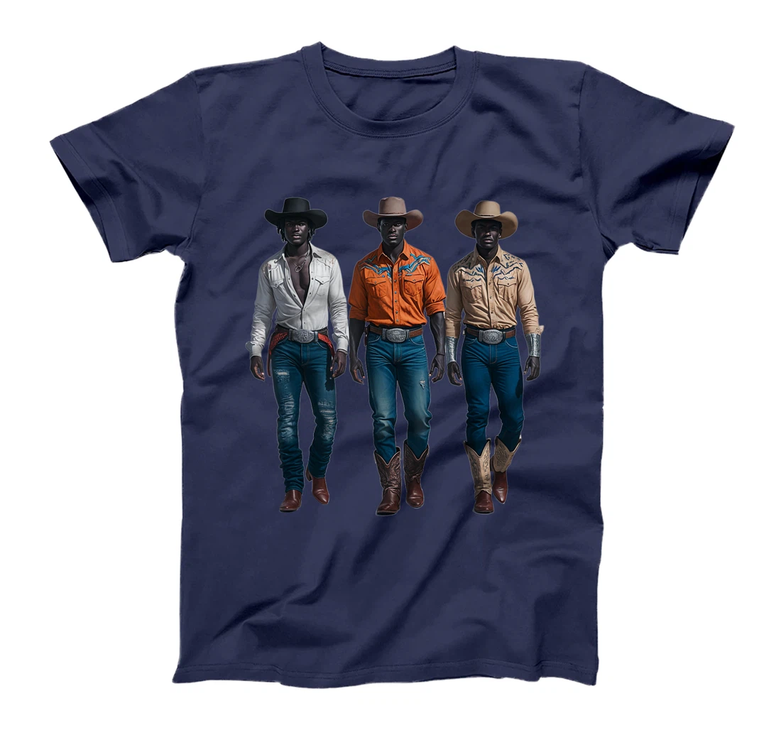 Black Cowboy Western Rodeo Melanin Black History Texas T-Shirt