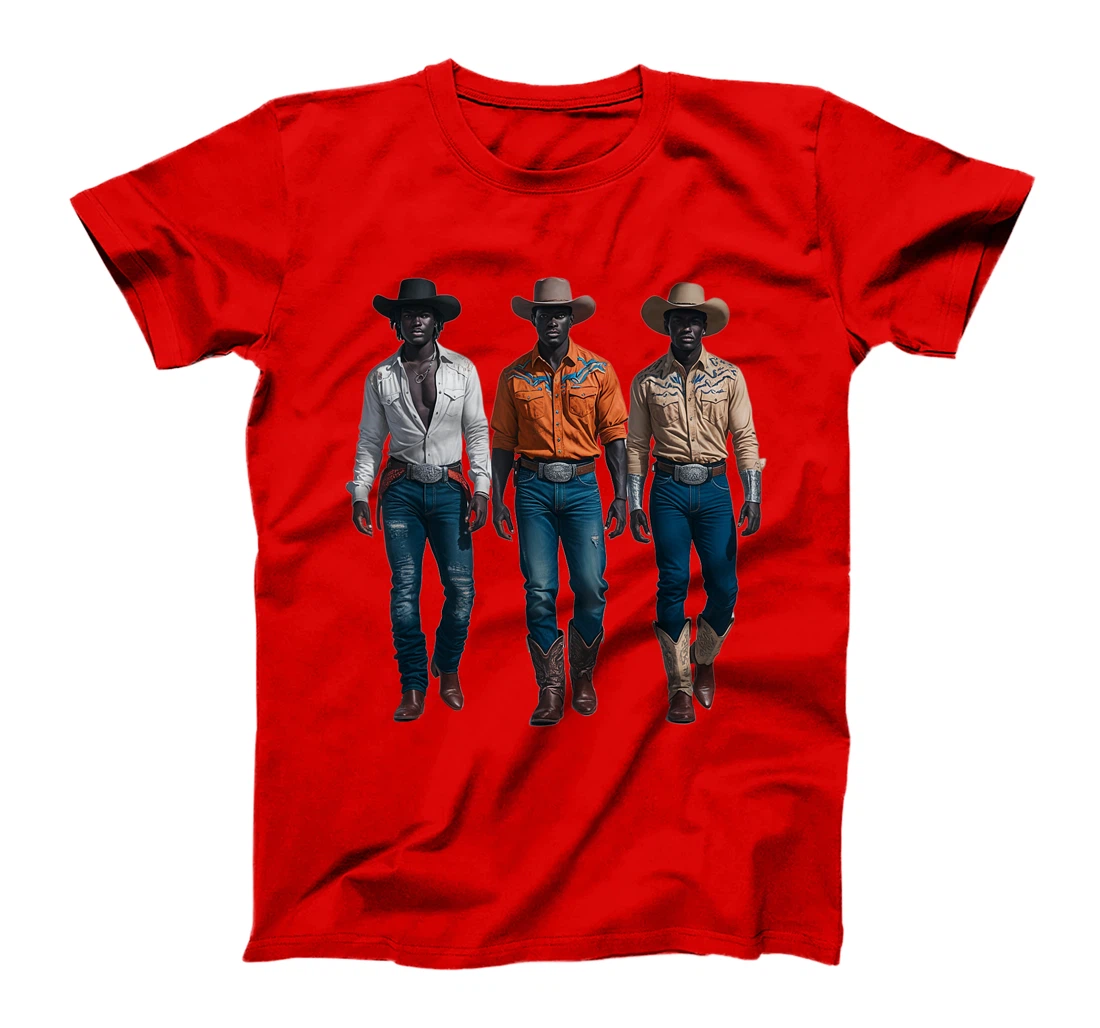 Black Cowboy Western Rodeo Melanin Black History Texas T-Shirt