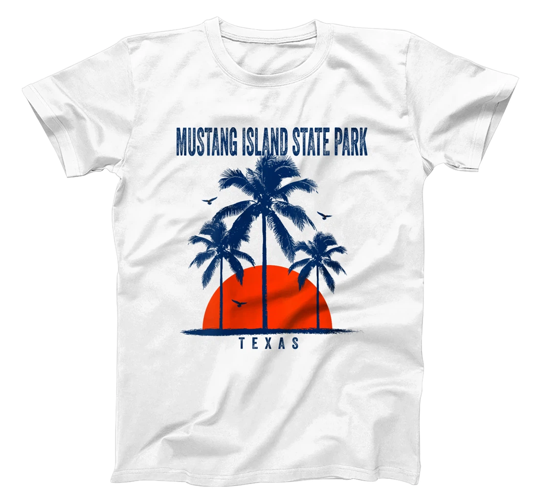 Womens Mustang Island State Park Texas Ocean Surfing Surfboarding T-Shirt
