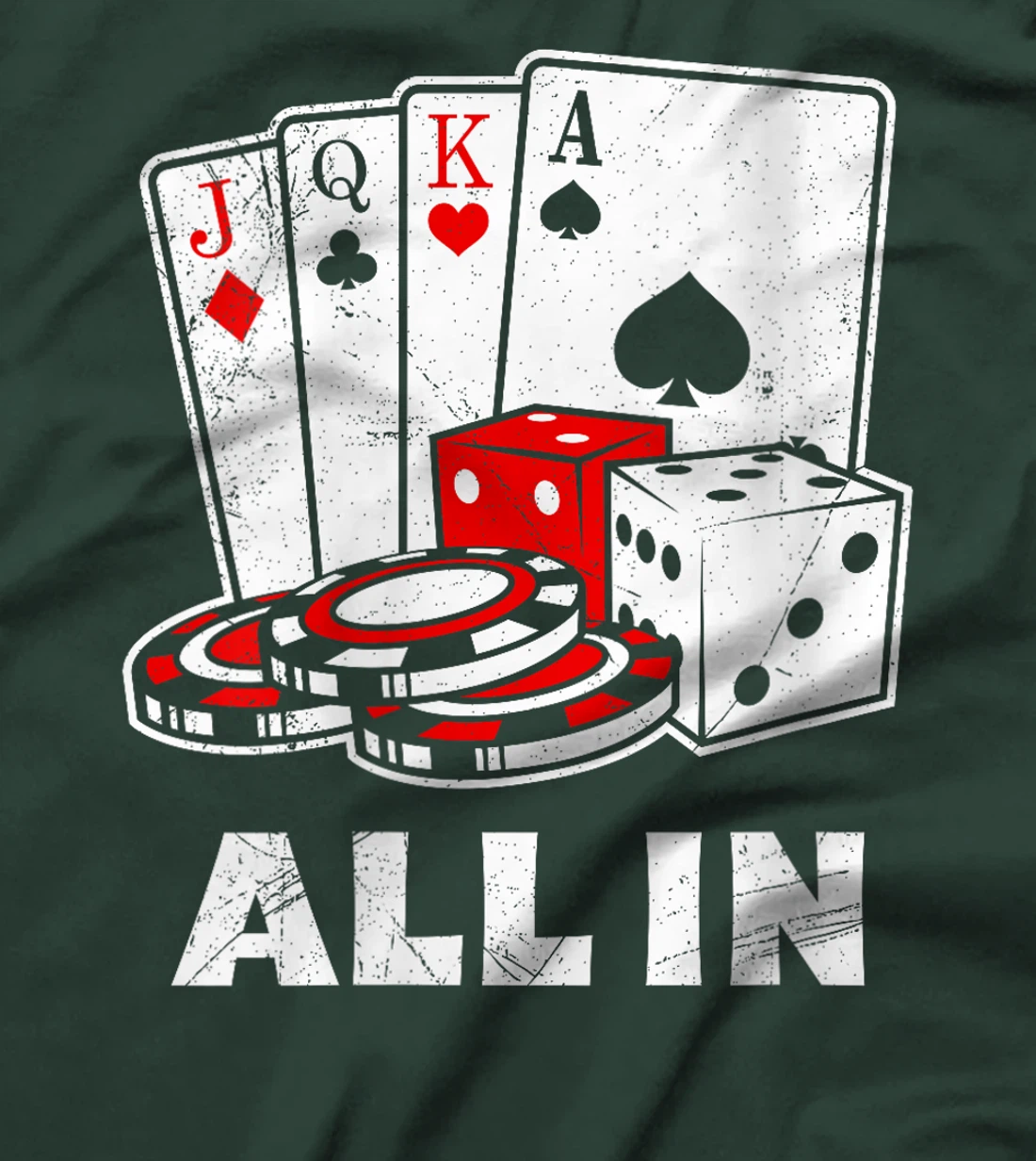 Womens Texas Holdem ALL Go IN Poker Players Poker Women T-Shirt