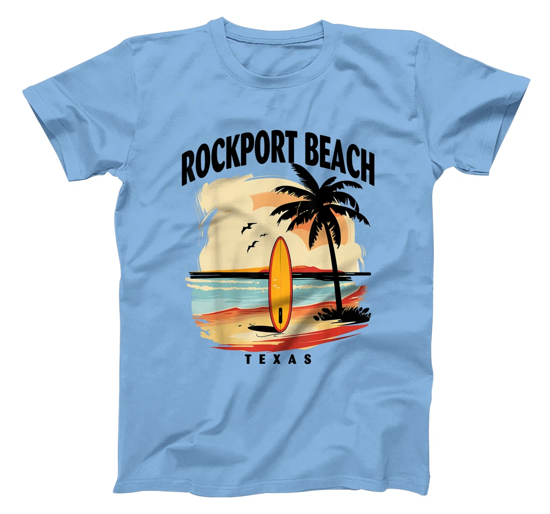 Rockport Beach Texas Surfboard Surfing Men Women T-Shirt