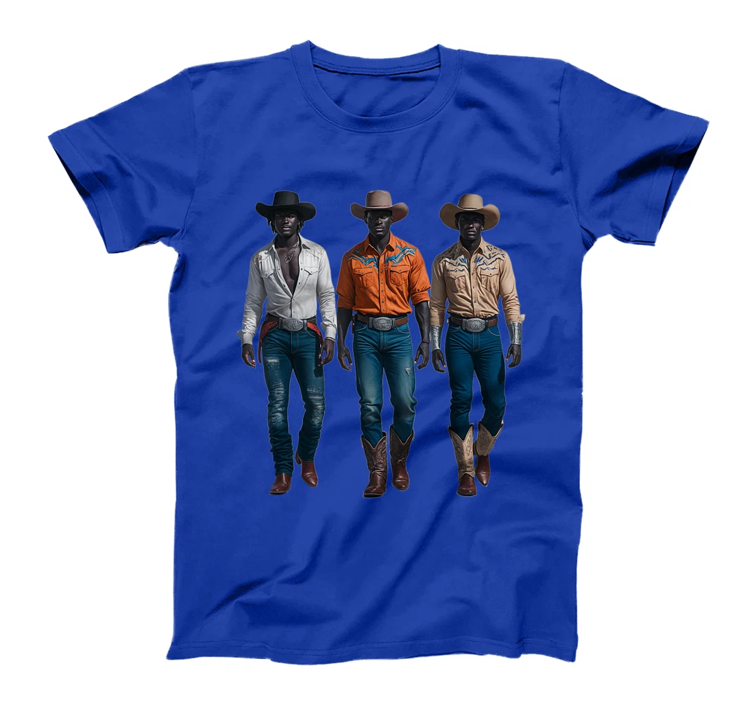 Black Cowboy Western Rodeo Melanin Black History Texas T-Shirt