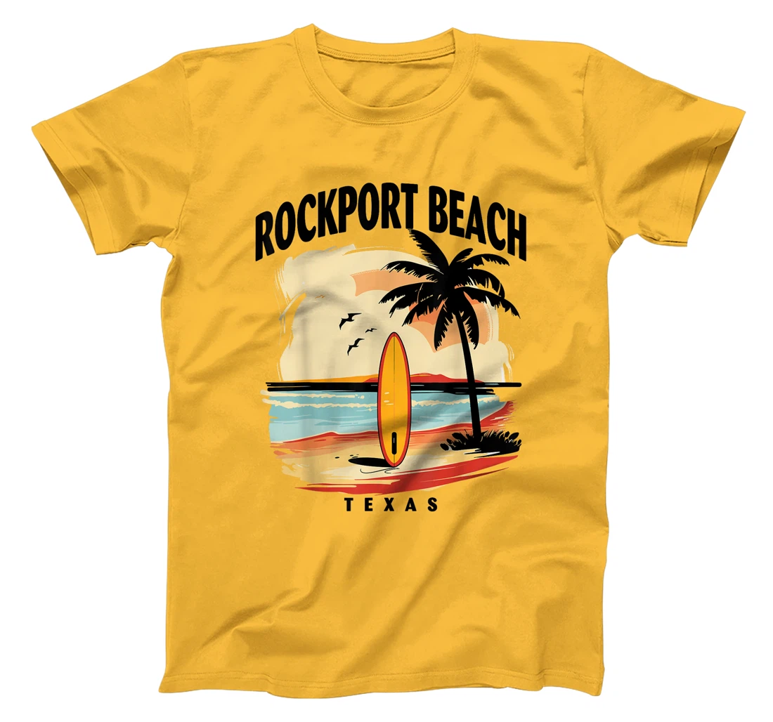 Rockport Beach Texas Surfboard Surfing Men Women T-Shirt